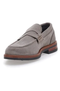 Mocassini tortora con bocca di leone PITTARELLO CLASS 014