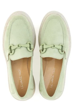 Mocassini Verde Pastello Con Morsetto Le Havre Paris 230052