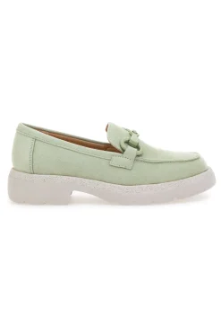 Mocassini Verde Pastello Con Morsetto Le Havre Paris 230052