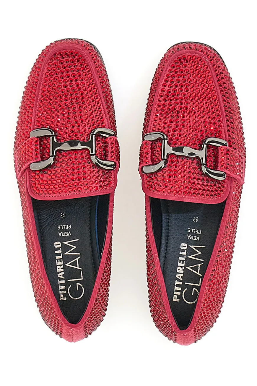 Mocassino con Strass Magenta Pittarello Glam 1100