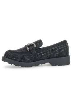 Mocassino Pittarello Glam 1101 Nero con Strass