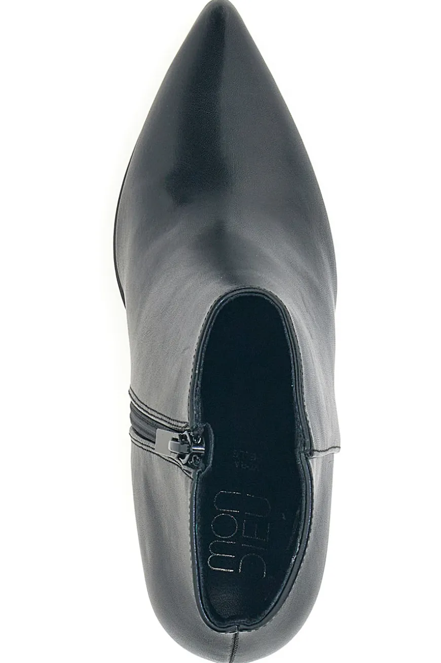 Mon dieu 1929Q20 schwarze Stiefeletten mit Spool-Absatz