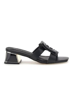 Mules nere con tacco basso e fascia decorativa Laura biagiotti 9730