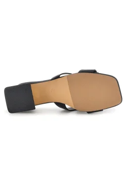 Mules nere con tacco basso e fascia decorativa Laura biagiotti 9730