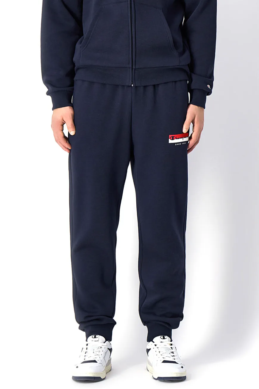 Pantalone Sportivo felpato blue CHAMPION RIB CUFF PANTS