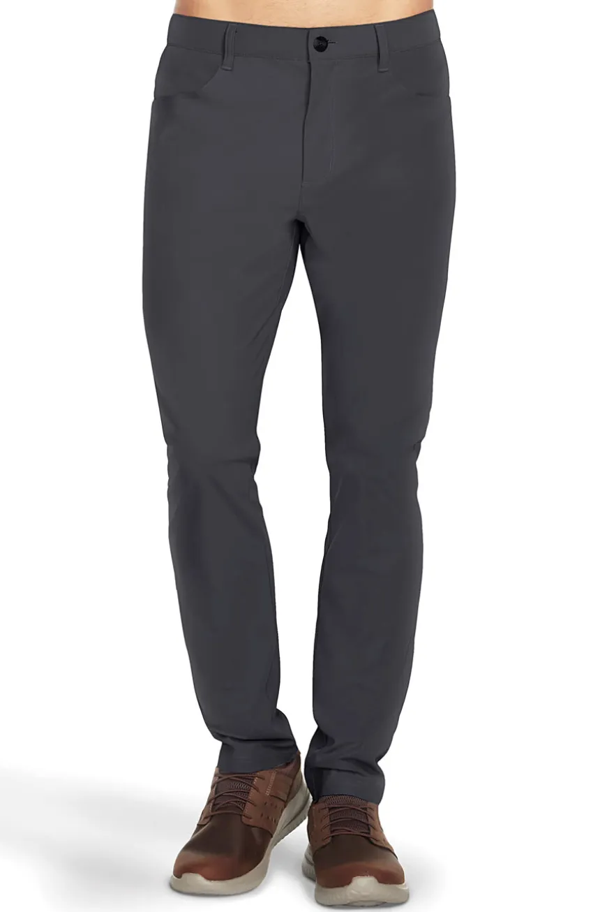 Pantaloni antracite a 5 tasche con zip Skechers PT108