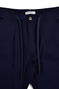 Pantaloni blu con coulisse e tasche Sevenoaks NBY008