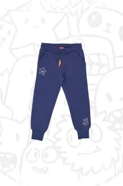 Pantaloni blu con polsini alle caviglie PITT KIDS 6009