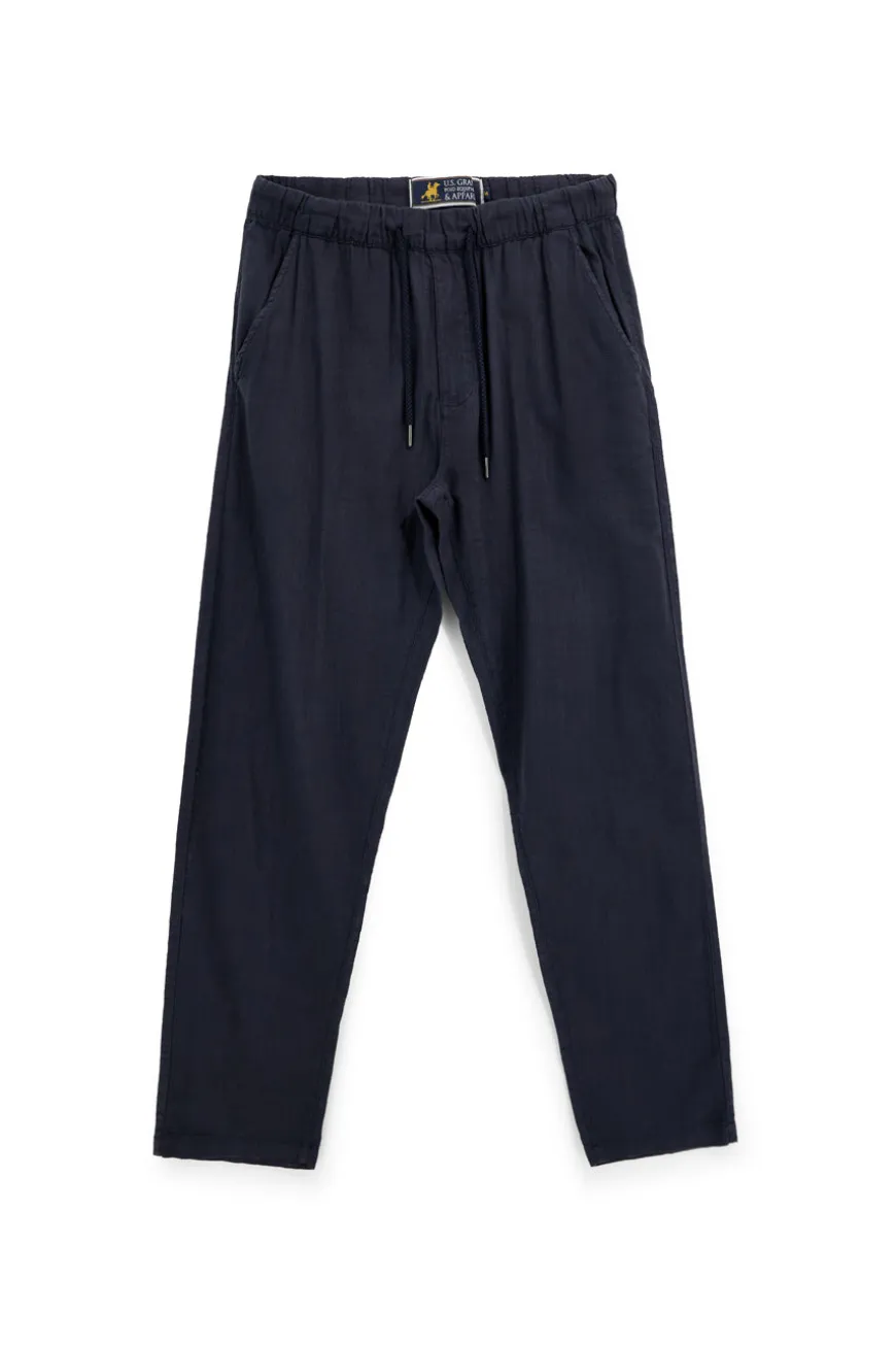 Pantaloni blu in cotone U.s.grand polo US61114M