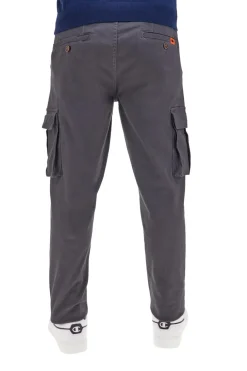 Pantaloni cargo grigi regular fit con tasconi No limits MAPW001W24