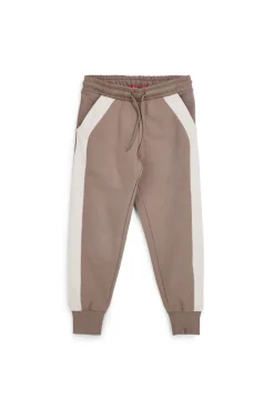 Pantaloni marroni con banda laterale Pitt kids PT-B-P-9018
