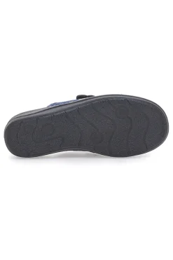 Pantofola blu a fantasia floreale con chiusura a strappo e sottopiede anatomico Inblu 15OD