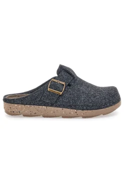 Pantofola grigio scuro in feltro con fibbia Inblu 23MT