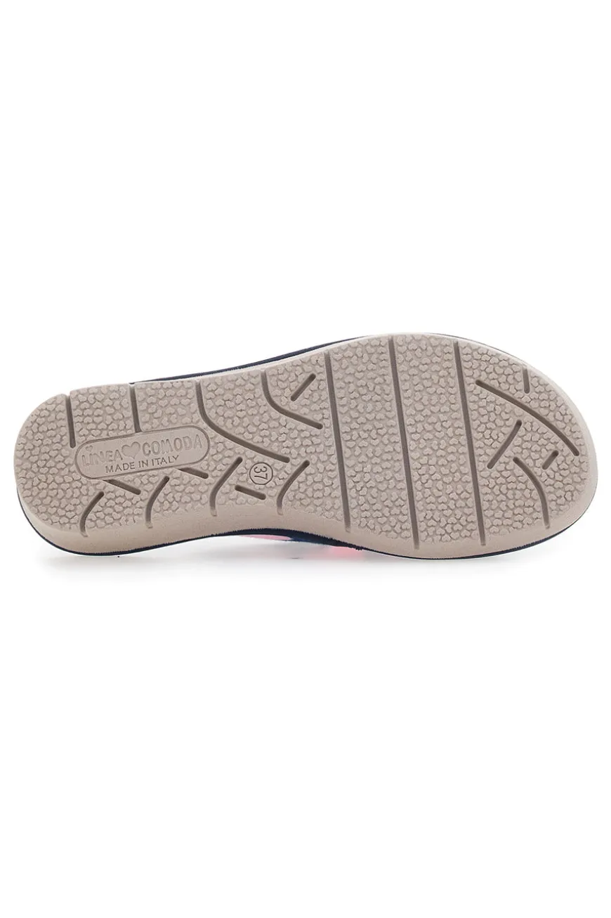 Pantofole Blu con Punta Aperta Linea Comoda 7227