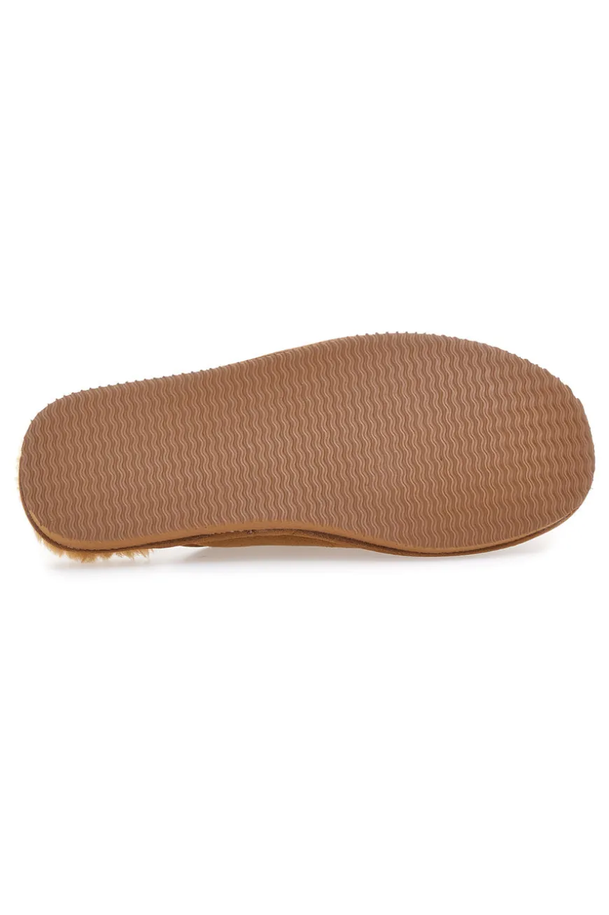 Pantofole color cuoio con interno in pelo e suola antiscivolo Superga S64U876