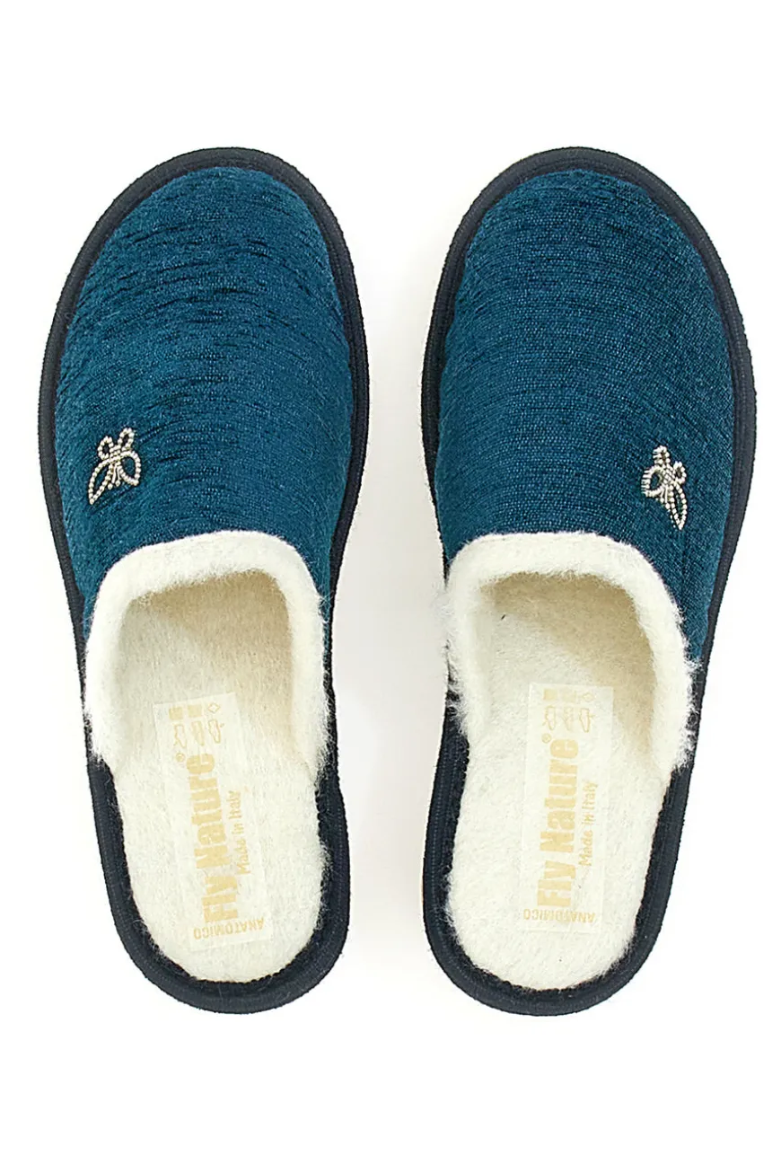 Pantofole Fly Nature 373 Petrolio