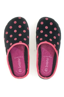 Pantofole Inblu 90 EC Nere Pois