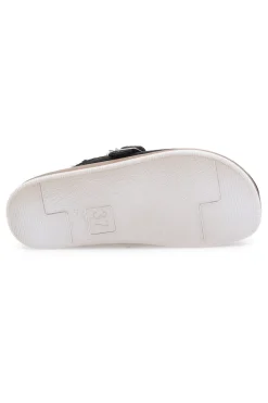 Pantofole nere con pelo interno e suola bianca INBLU 20 ct