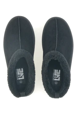 Pantofole Sabot nere con pelo con platform Pittarello Love PK1913A