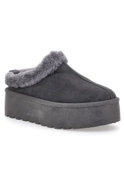 Pantofole Stivaletti con Pelo Grigie Con Platform Pittarello Love 1913