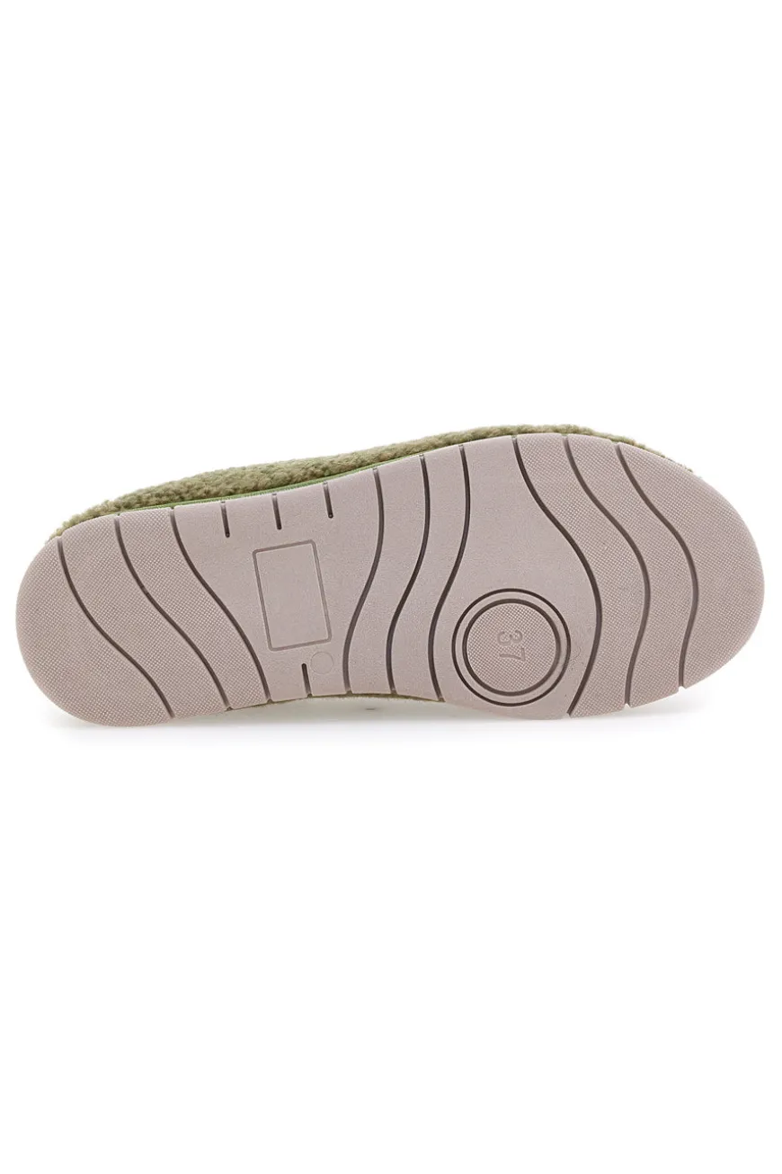 Pantofole teddy verdi Beego 7485