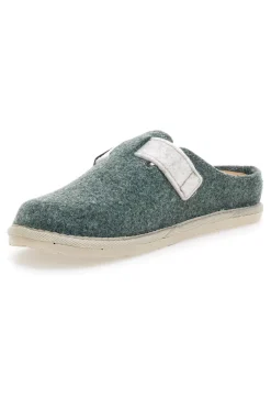 Pantofole verdi con fibbia regolabile e suola comfort Inblu 42 CS