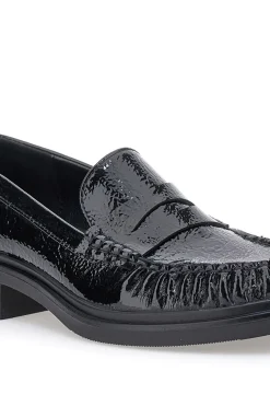 Pittarello BT24321029 Loafer aus schwarzem Lackleder mit niedrigem Absatz