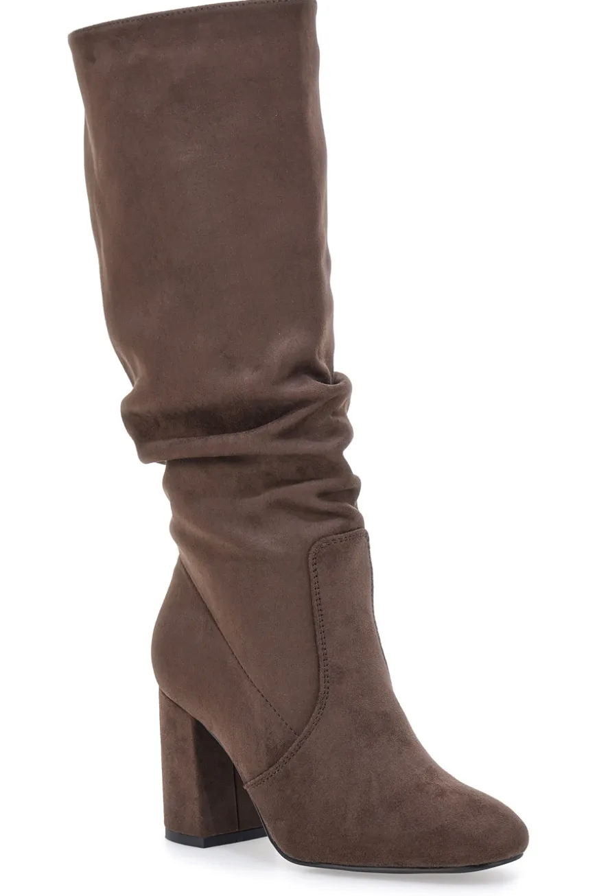 Pittarello Capsule BT2140004 Braune Kniehohe Stiefel mit Absatz und weichem Schaft