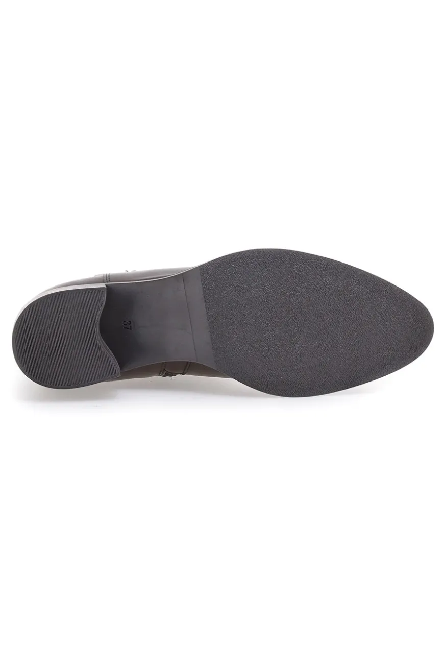 Pittarello Class 852160 Stiefeletten aus braunem Leder mit niedrigem Absatz
