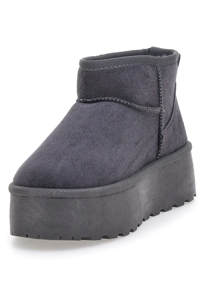 Pittarello Love PK1497B graue Stiefeletten mit Pelzfutter