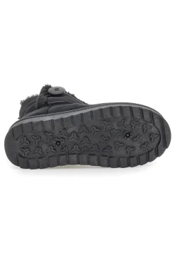 Pittarello Love PK1714B schwarze Stiefeletten mit Zierknopf und Fellfutter