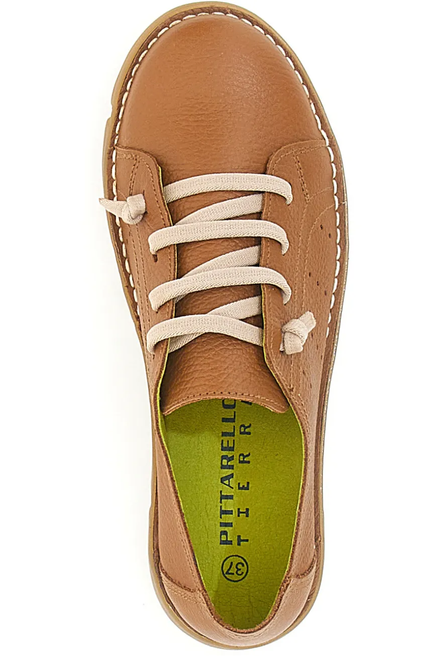 Pittarello Tierra 30234 Schnürschuhe aus echtem Leder, Natur