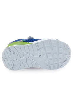 PITT KIDS PK2380B Blaue und grüne Lauflernschuhe mit Klettverschluss