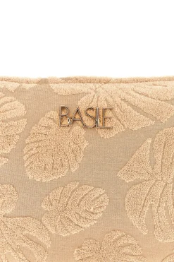 Pochette beige fantasia floreale con frange Basile CLASSBA22209