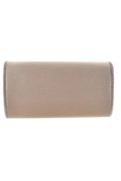 Pochette beige scuro elegante con strass e tracolla New bag SERA/3501