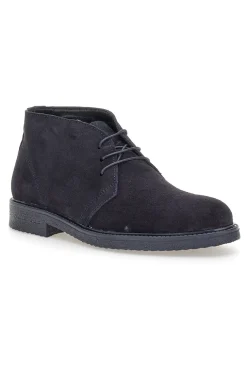 Polacchine blu in pelle scamosciata con suola in gomma Pittarello Focus 550