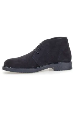 Polacchine blu in pelle scamosciata con suola in gomma Pittarello Focus 550