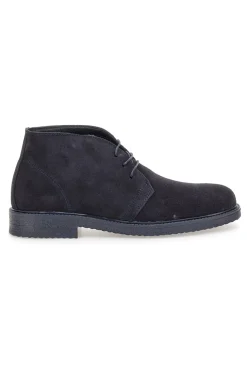 Polacchine blu in pelle scamosciata con suola in gomma Pittarello Focus 550