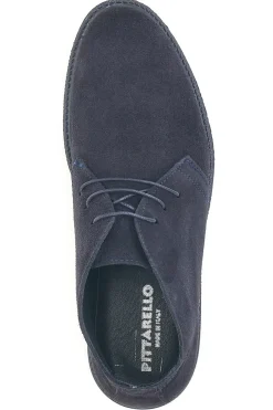 Polacchine blu in pelle scamosciata con suola in gomma Pittarello Focus 550