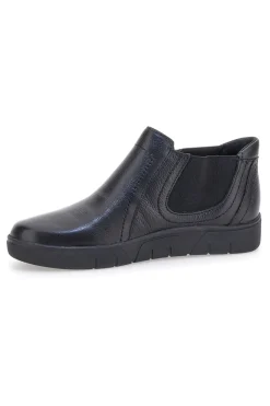 Polacchini neri con zip e inserti elasticizzati Pittarello 17795