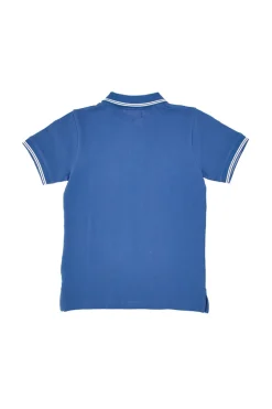 Polo Blu con Bordini Bianchi Pitt Kids PT-B-PL-05032