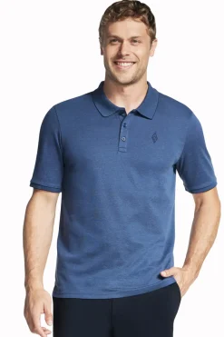 Polo blu traspirante Skechers Off Duty Polo