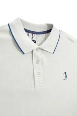 Polo Grigia con profili a contrasto e logo ricamato Us golf PO2002