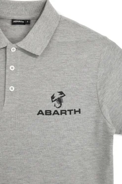 Polo grigio melange in cotone Abarth AH24SS152
