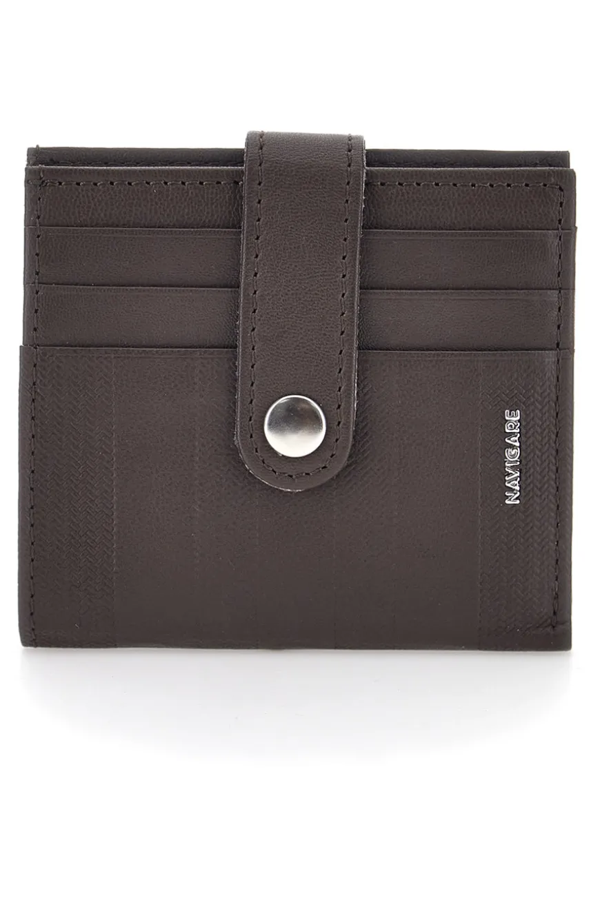Portafogli Marrone con Porta Tessere in Vera Pelle NAVIGARE PF877-98