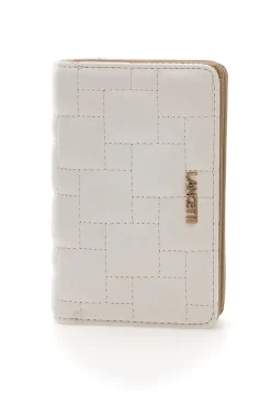 Portafoglio bianco con bottone LANCETTI QUICEY