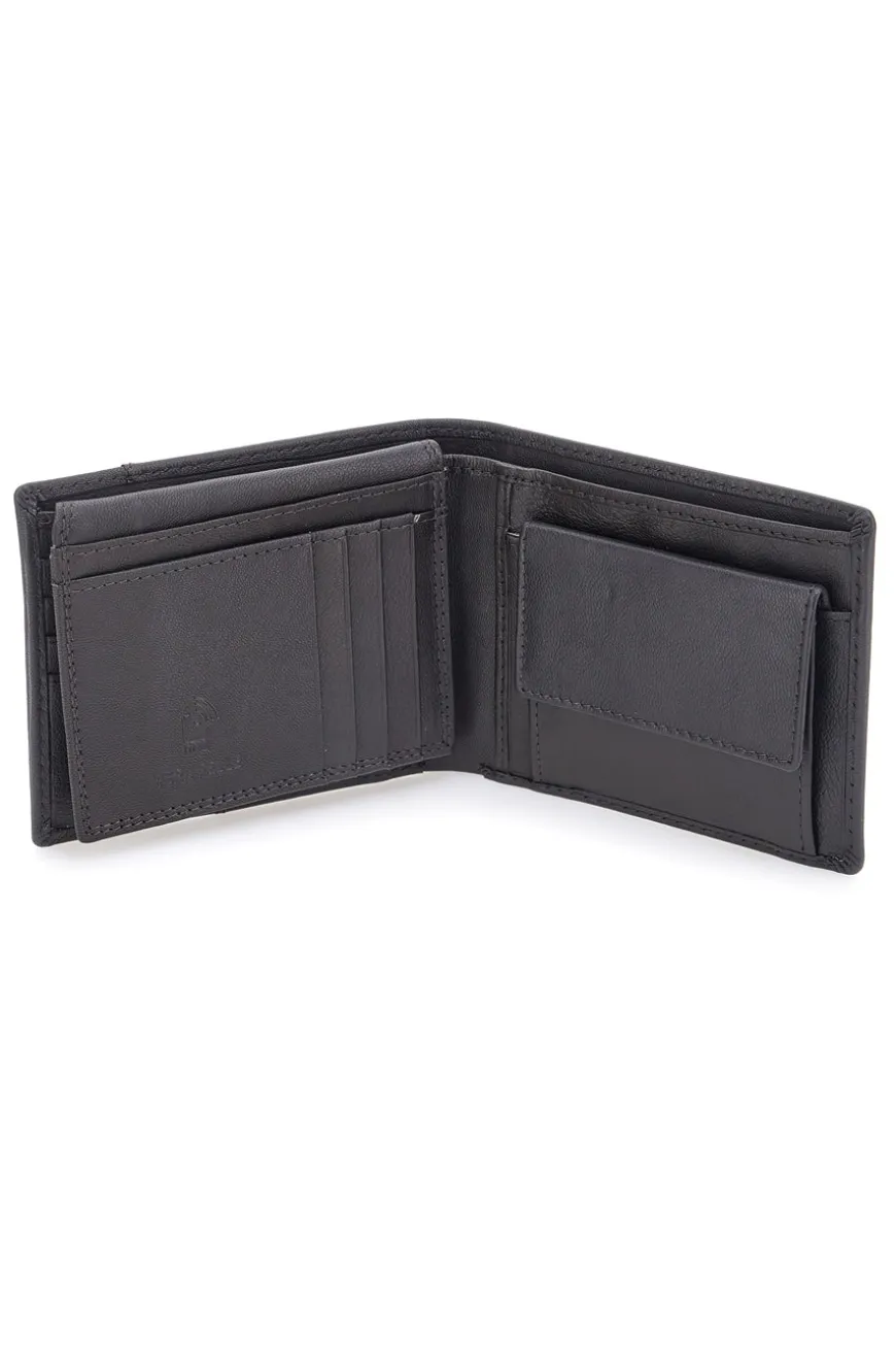 Portafoglio marrone con inserto a contrasto Lancetti LL25W-767-52