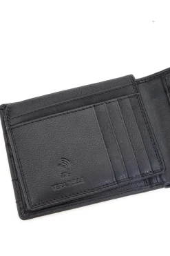 Portafoglio nero in vera pelle con protezione RFID Lancetti LL25W-768-04