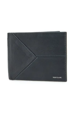 Portafoglio Slim Nero In vera pelle Navigare PF-841