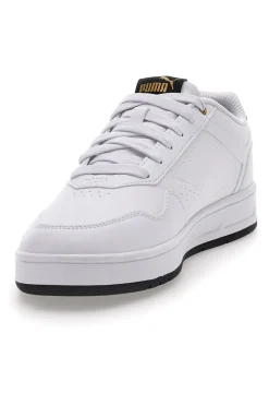 Puma Court klassische weiße Turnschuhe mit Schnürsenkeln